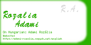 rozalia adami business card